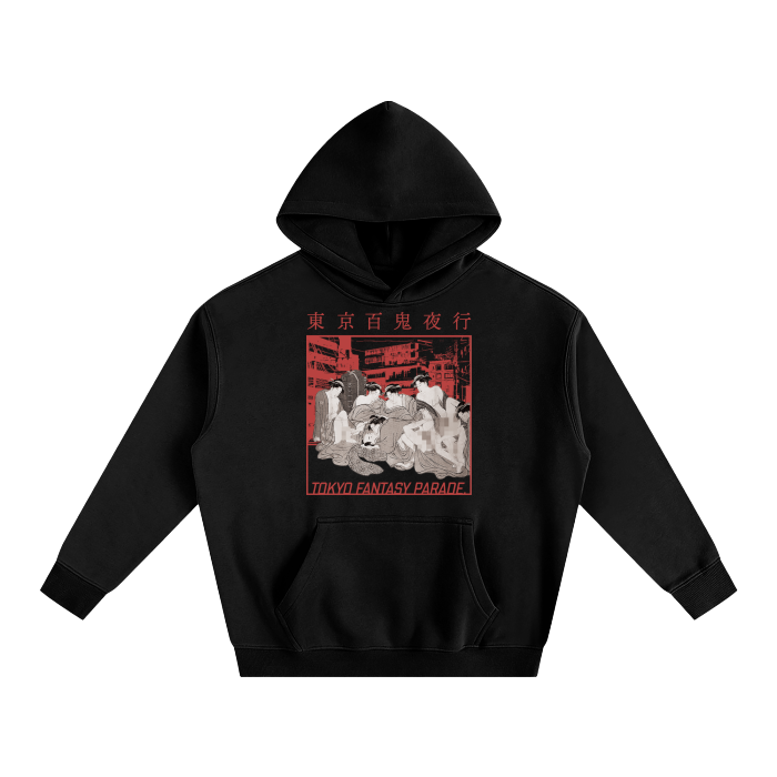 Cyber-Edo Hoodie – Where Ukiyo-e Meets Futuristic Tokyo by 